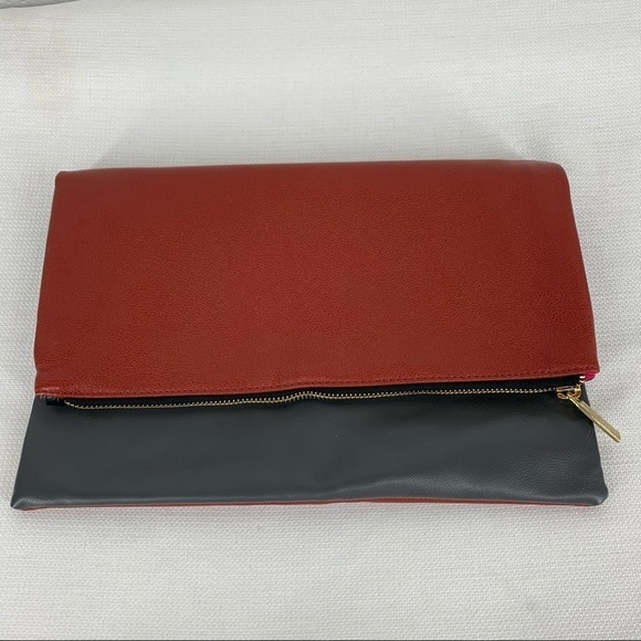 Lulu dharma vegan leather fold over clutch bag - Picture 2 of 8